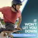 Man on skateboard with text it won't let you down